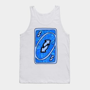 Trippy blue Uno reverse card Tank Top